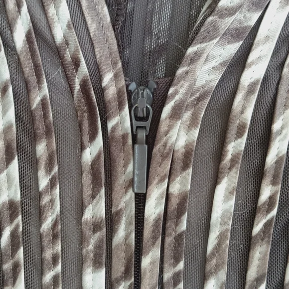 Chico's Julianne Jacket Zip Up Stretchy Boho Lightweight Sexy Shiny Mesh Animal - Picture 5 of 12